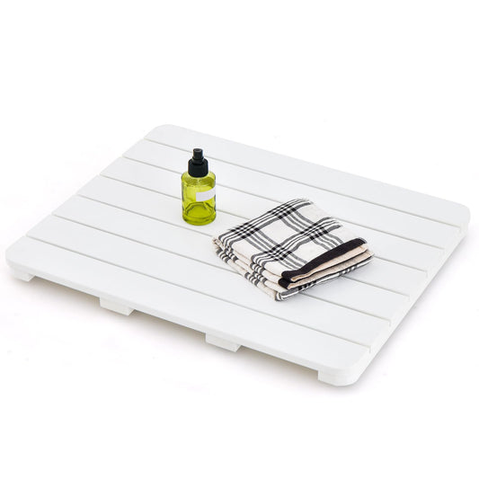 Bath Mat for Shower Waterproof Spa Floor Mat with Slatted Design for Bathtub Doorway Pool Patio