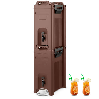 ARLIME Insulated Beverage Dispenser with Handles, 5 Gallon Food-Grade Hot and Cold Beverage Server