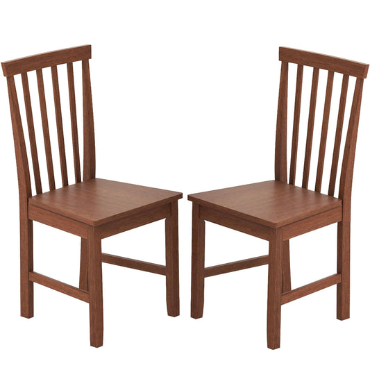 Armless Wooden Chairs with High Back for Kitchen