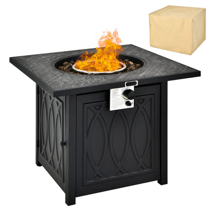 50,000 BTU/14.65KW Fire Pit Table with Waterproof Cover