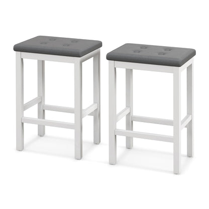 Bar Stools Set of 2/4 24-inch Backless Counter Height Stools
