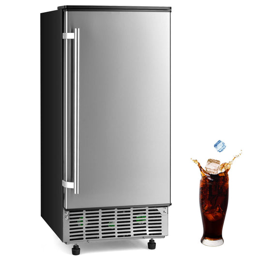 Commercial Ice Maker Machine 80 lbs/24H Ice Cube Maker Machine with 25 lbs Ice Bin