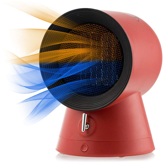 2 in 1 Mini Electric Space Heater Cooling Fan 3 Modes 1500W Small Portable Ceramic Heater