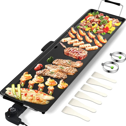 35-inch teppanyaki Korean BBQ electric indoor grill with food - Arlime
