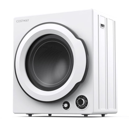 Compact Laundry Dryer with Stainless Steel Drum 5 Drying Programs and Adjustable Exhaust Vent