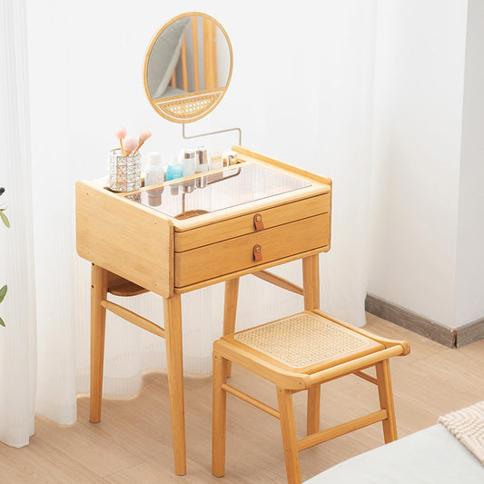 Vanity Desk with Mirror and Stool for Adult and Teens