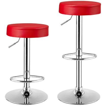 Bar Stools Set of 1/2/4 Modern Swivel Backless Round Barstool