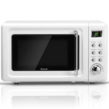 ARLIME Small Microwave, 0.7Cu.ft 700 Watt Countertop Microwave with 5 Micro Power Defrost & Auto Cooking Function