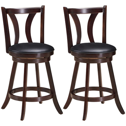 360-Degree Swivel Stools with Leather Padded Seat