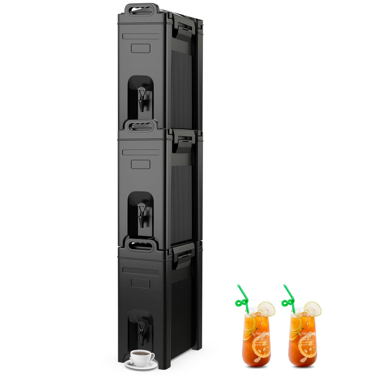 ARLIME Insulated Beverage Dispenser with Handles, 5 Gallon Food-Grade Hot and Cold Beverage Server