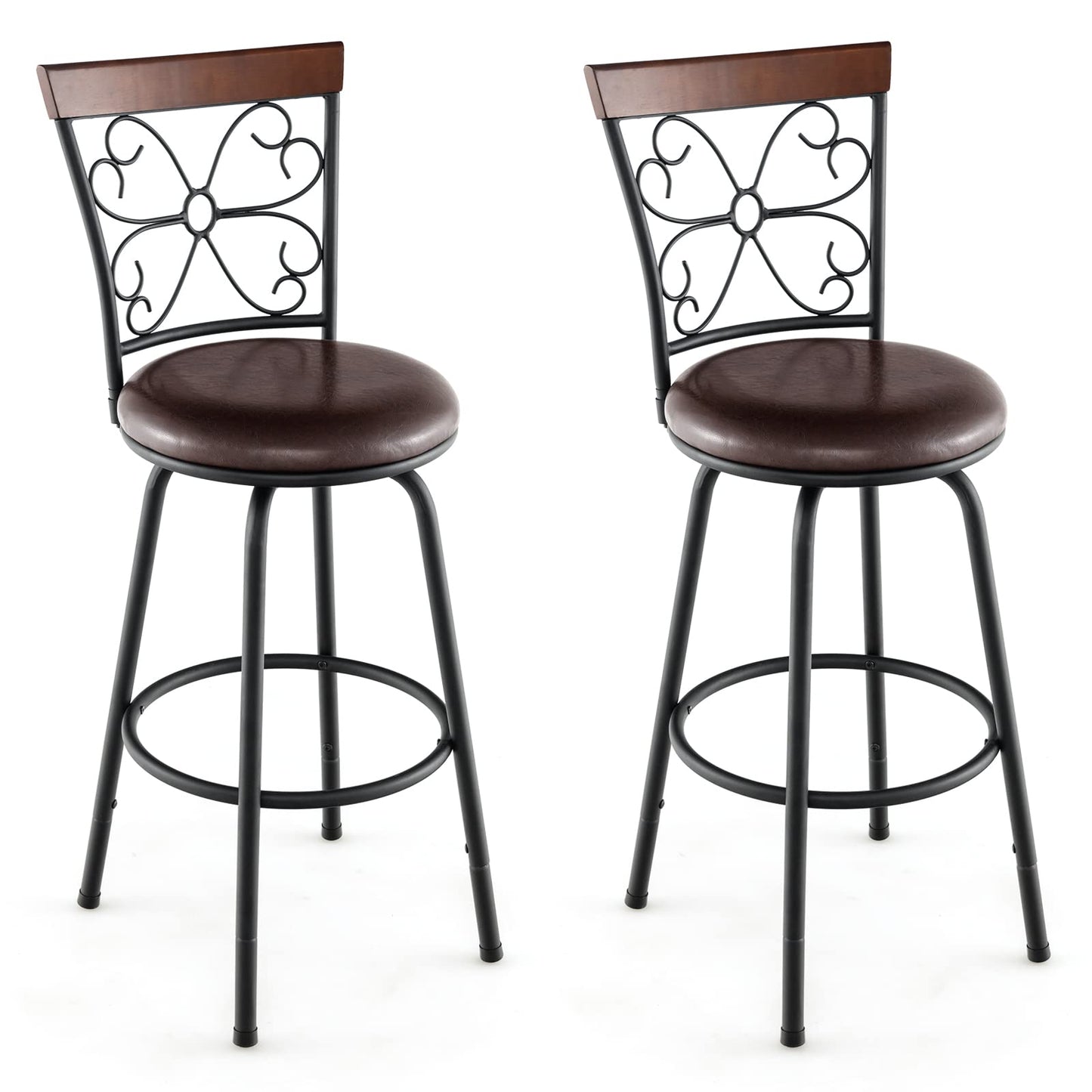 Bar Stools for Kitchen Island 24-30 Inch Seat Height Barstools Set of 2/4