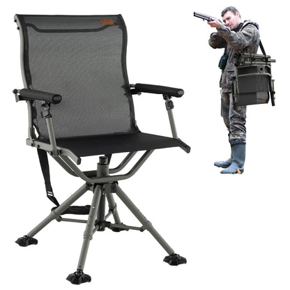 Folding Hunting Chair 360° Silent Swivel Hunting Blind Chair
