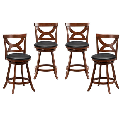 Bar Stools Set of 2/4 24'' 360-Degree Swivel Chairs