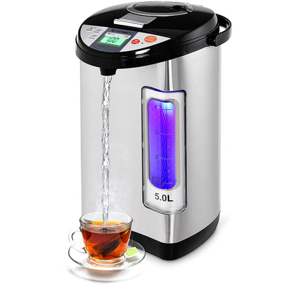Instant Electric Hot Water Boiler and Warmer, 5-Liter LCD Water Pot with 5 Stage Temperature Settings