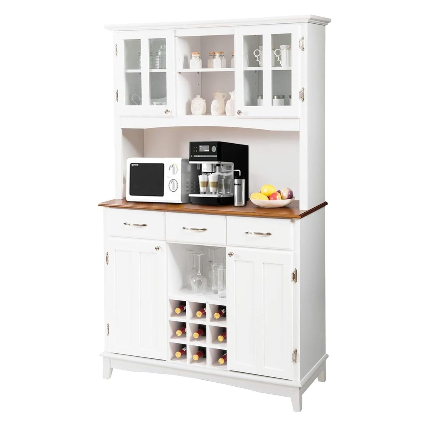 Kitchen Hutch Storage Cabinet Freestanding Pantry Buffet Sideboard