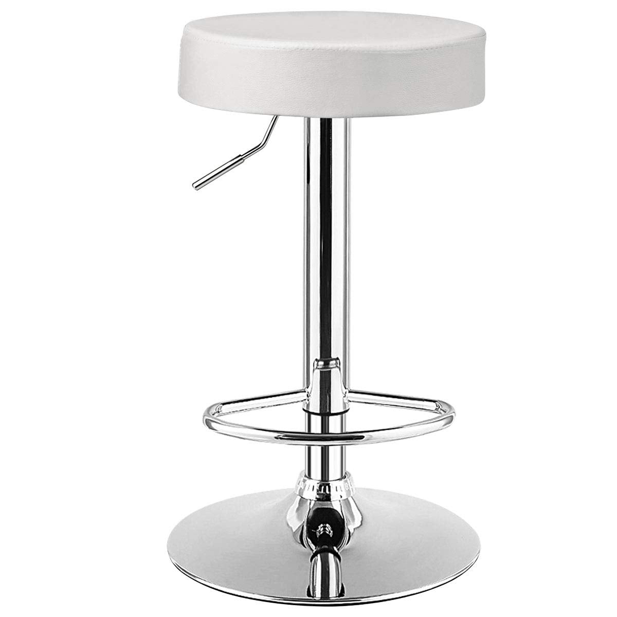 Bar Stools Set of 1/2/4 Modern Swivel Backless Round Barstool
