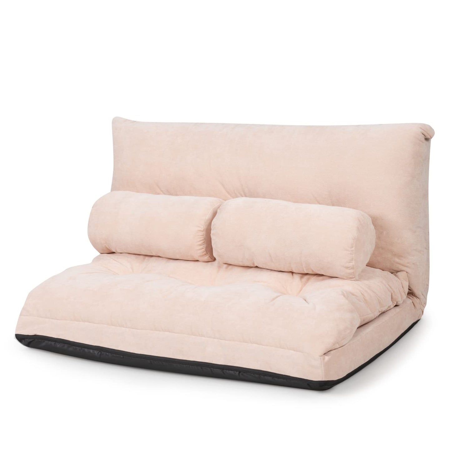 Convertible Floor Sofa Couch with 2 Waist Pillows for Reading Playing Gaming