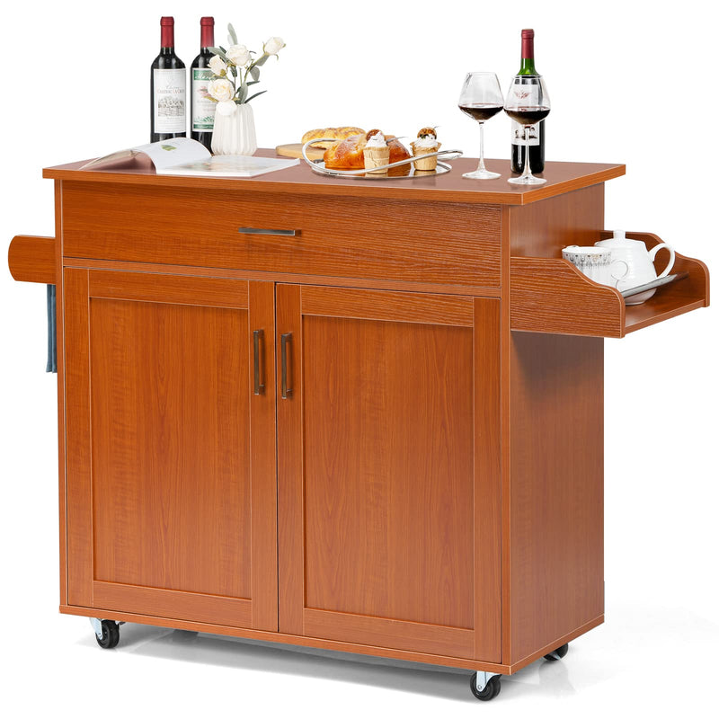 Kitchen Island Cart Rolling Storage Trolley Cart