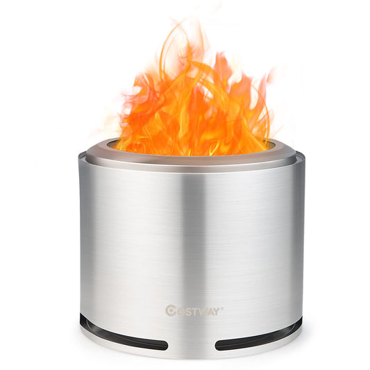 18.5 Inches Smokeless Fire Pit with Double Wall Design