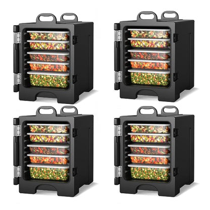 ARLIME Insulated Food Pan Carrier, End-Loading Insulated for 5 Full-Size Pans