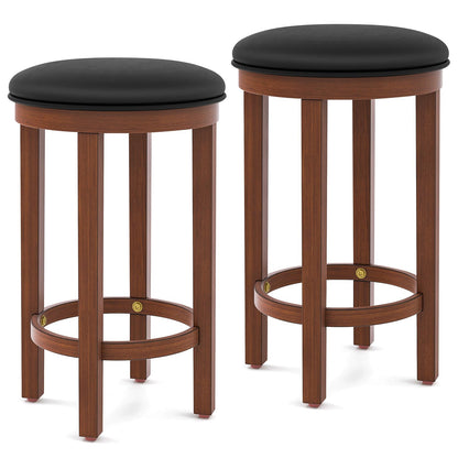 Upholstered Bar Stools Set of 2/4 25” Counter Height Bar Chairs