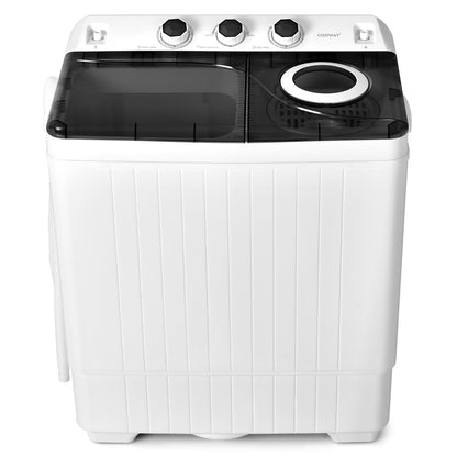 Portable Washing Machine 2-in-1 Twin Tub 26lbs Capacity Laundry Washer(18lbs) and Spinner(8lbs) with Control Knobs