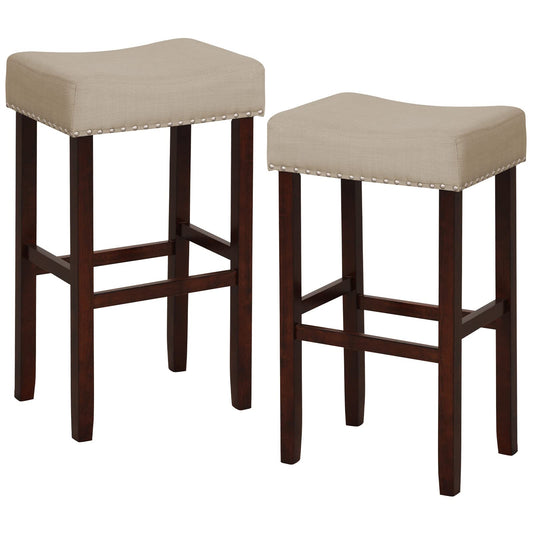 29.5-inch Counter Height Bar Stools Set of 2/4 Backless Vanity Chair for Makeup