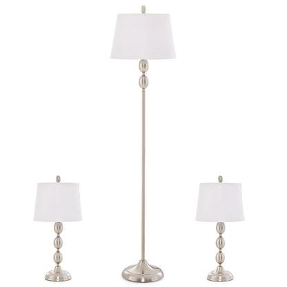 ARLIME 3 Piece Lamp Set, Modern Floor Lamp & 2 Table Lamps