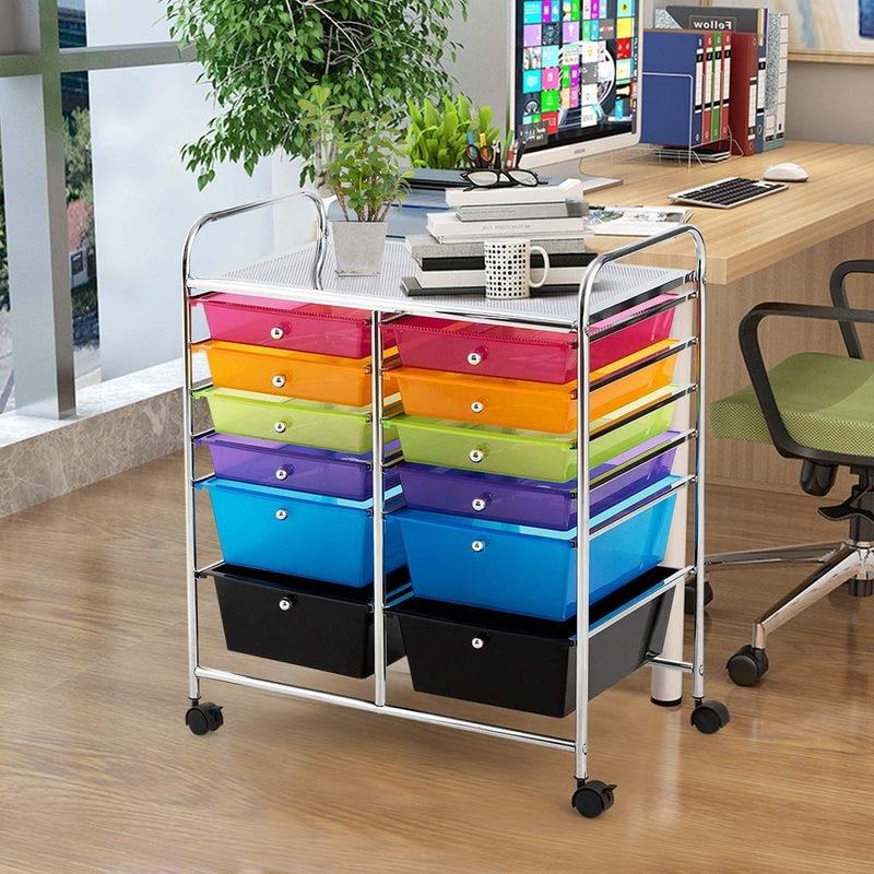 ARLIME 12-Drawer Rolling Storage Cart, 12 Drawer Organizer Trolley
