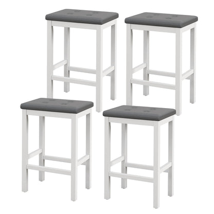 Bar Stools Set of 2/4 24-inch Backless Counter Height Stools