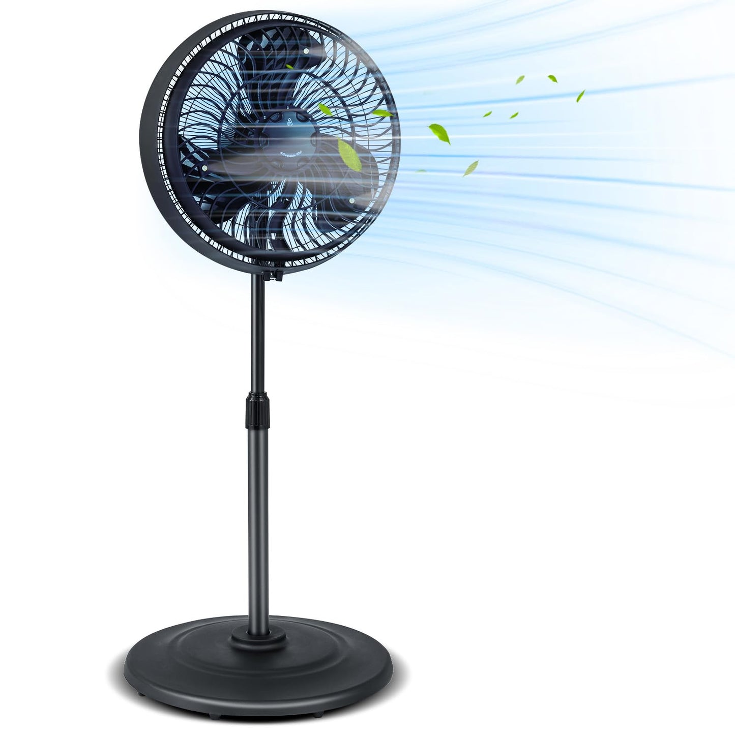 ARLIME Misting Pedestal Fan, 16 Inch Oscillating Fan with Hose Connector