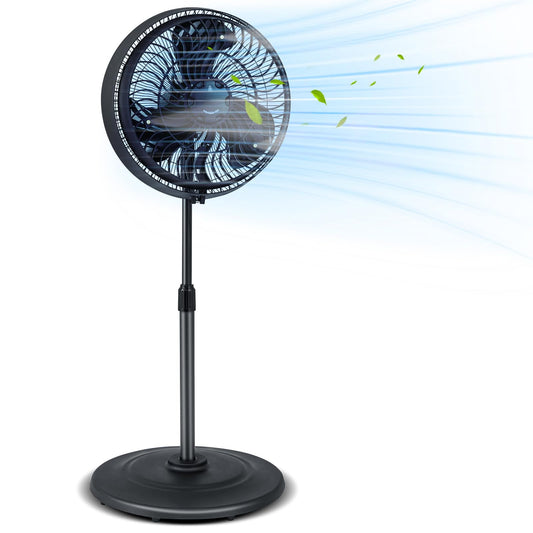 ARLIME Misting Pedestal Fan, 16 Inch Oscillating Fan with Hose Connector
