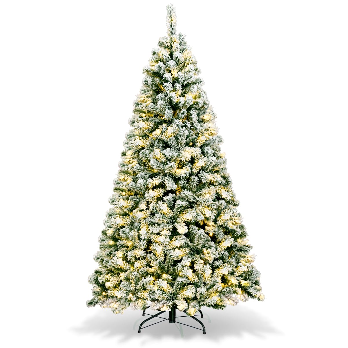 6Ft Pre-Lit Artificial Christmas Tree with 250 Led Lights 928 Branch Tips