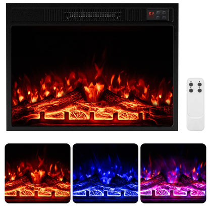 23 Inches Electric Fireplace Insert 750W/1500W Fireplace Heater with Remote Control