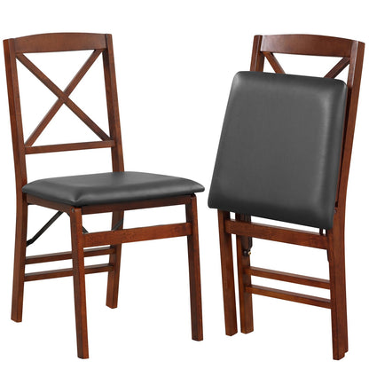 Upholstered Wooden Dining Room Chairs with X Shaped Back