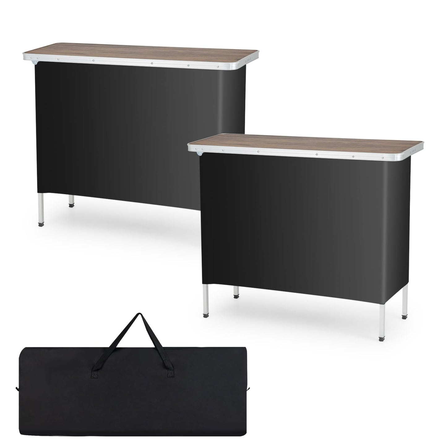 Portable Bar Table for Events Foldable Pop-Up Bar with Carrying Bag