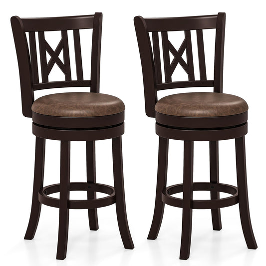 26”/30” Swivel Bar Chairs with Footrest for Kitchen Island & Pub