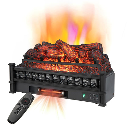 26 Inch Electric Fireplace Log Set Heater, Fireplace Insert Log Heater with Remote Control