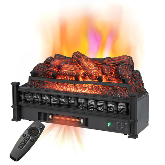 26 Inch Electric Fireplace Log Set Heater, Fireplace Insert Log Heater with Remote Control