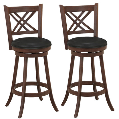Bar Stool Set of 2/4 for Kitchen Island Swivel Upholstered Counter Height Barstools（24“/29”））