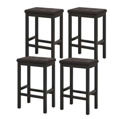 Bar Stools Set of 2/4 24-inch Backless Counter Height Stools