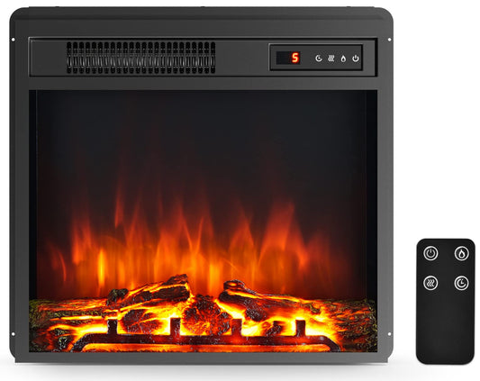 ARLIME 18"/ 25"/ 28" Electric Fireplace Inserts, 1500W Freestanding & Recessed Fireplace