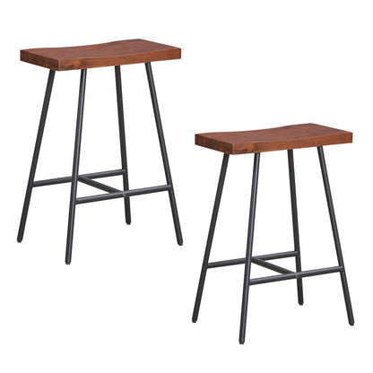 24 inch Backless Counter Height Saddle Stools with Footrest