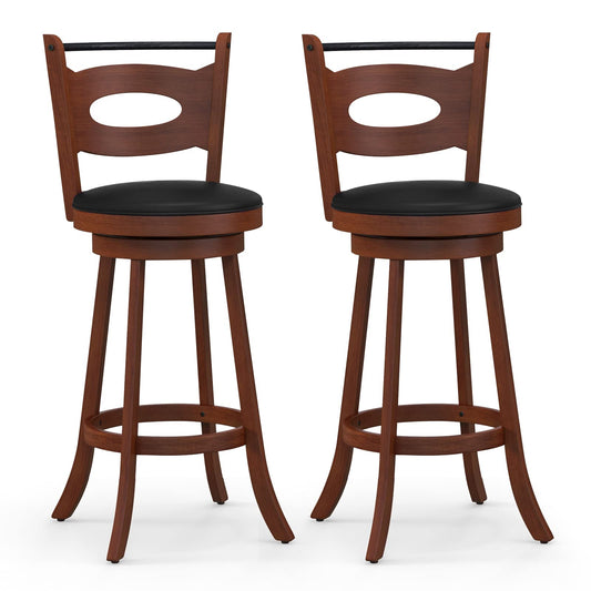 Bar Stools Set of 2 30” Swivel Bar Height Bar Stools