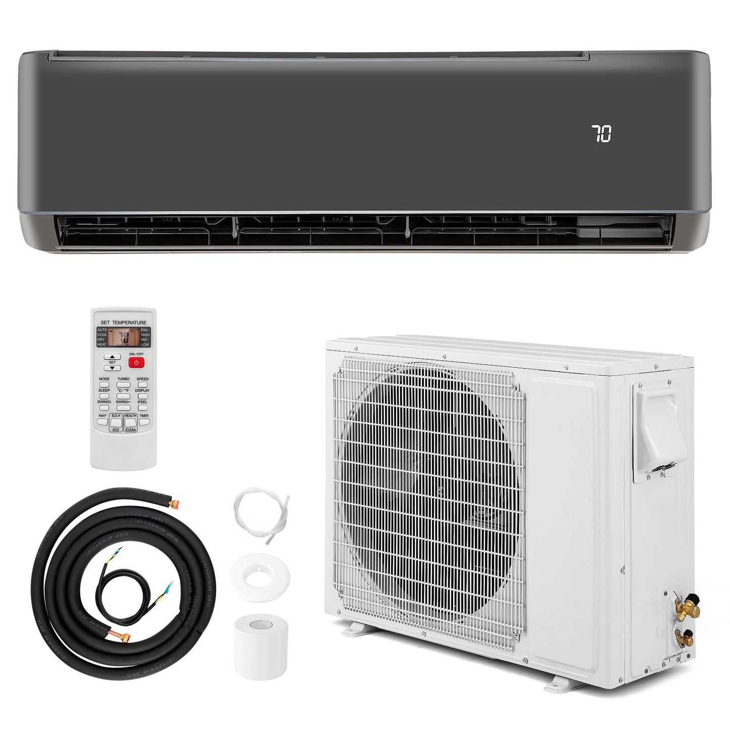 ARLIME 18000 BTU Wifi Enabled Mini Split Air Conditioner, 21 SEER2 208-230V Ductless Inverter AC