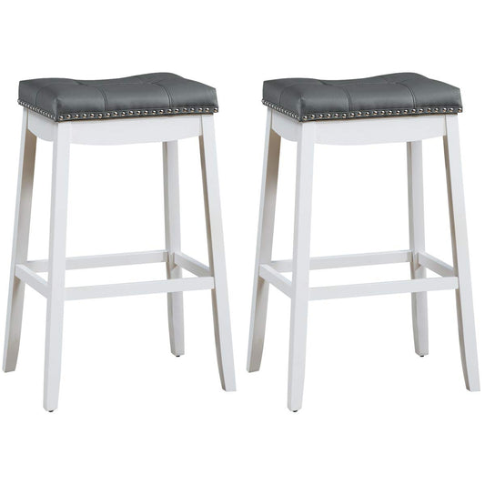 Bar Stools Set of 2/4 29-Inch Height Backless Counter Stool