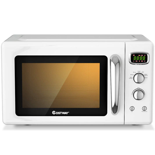 0.9Cu.ft 900W Retro Countertop Microwave Oven with 5 Micro Power