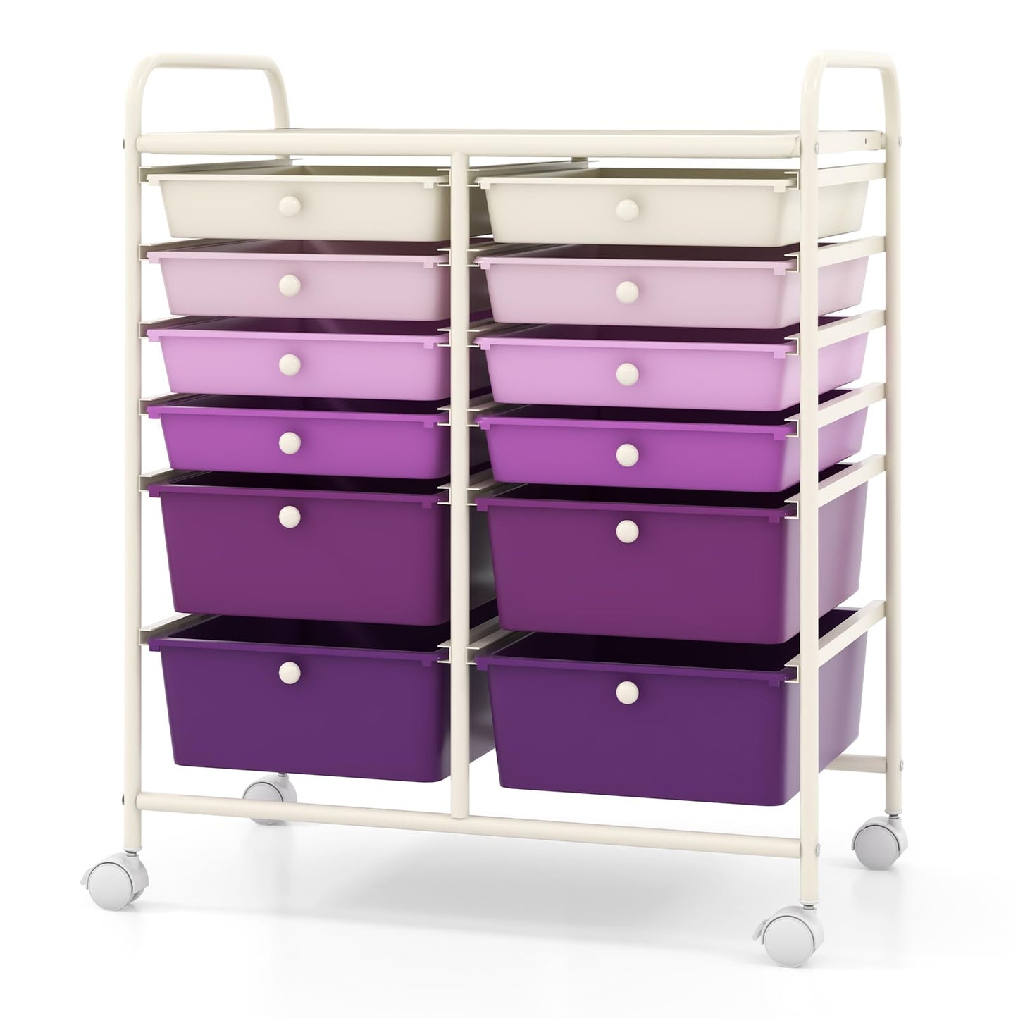 12-Drawer Rolling Storage Cart 12 Drawer Organizer Trolley