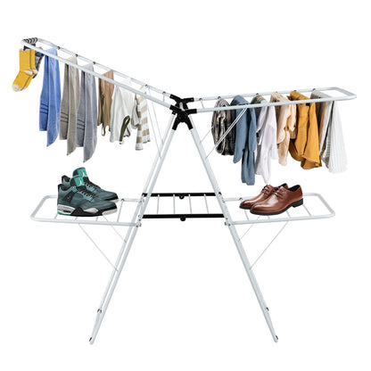 Clothes Drying Rack w/Height Adjustable Wings