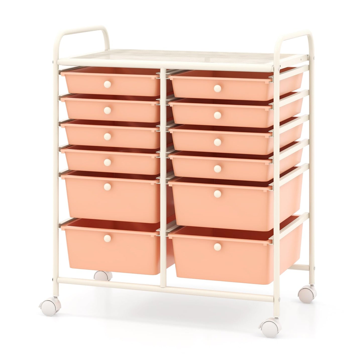 12-Drawer Rolling Storage Cart 12 Drawer Organizer Trolley